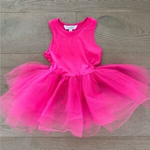 Girls I Love Plum razor back sleeveless hot pink tutu size 6